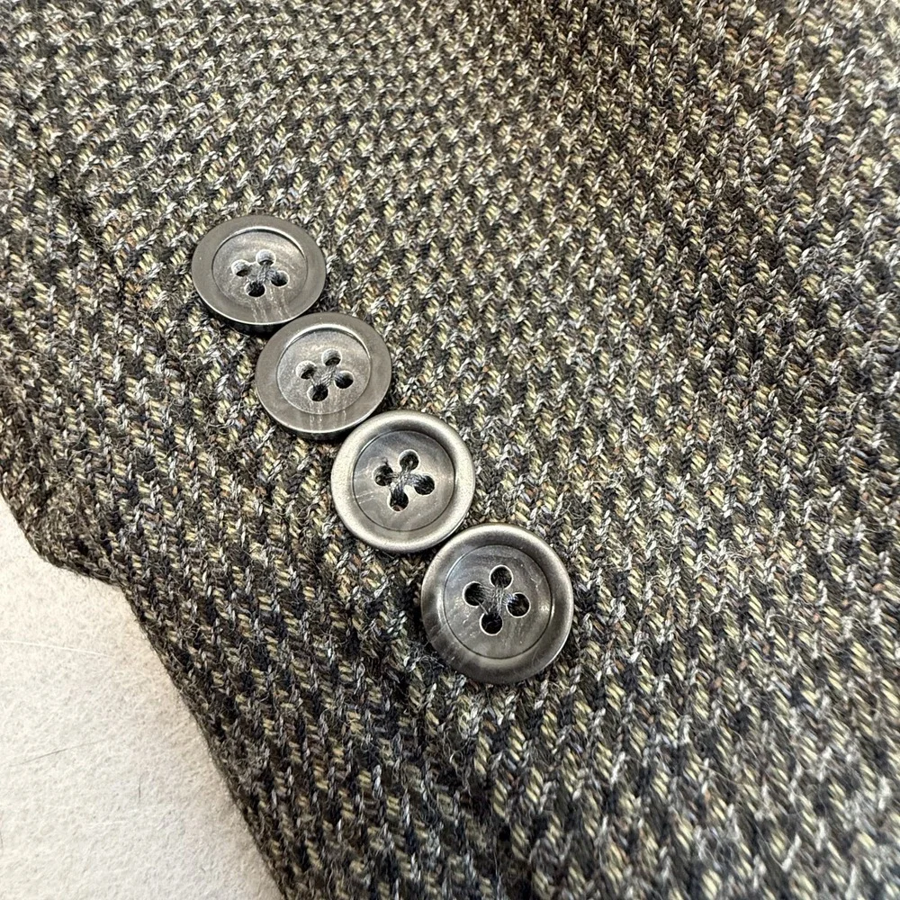 Oscar de la Renta Blazer Mens 44R 100% Lambswool Sport Coat Houndstooth Jacket‎